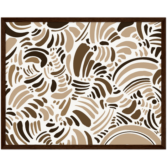 Chelsea Pattern (Brown w/ Wooden Frame)